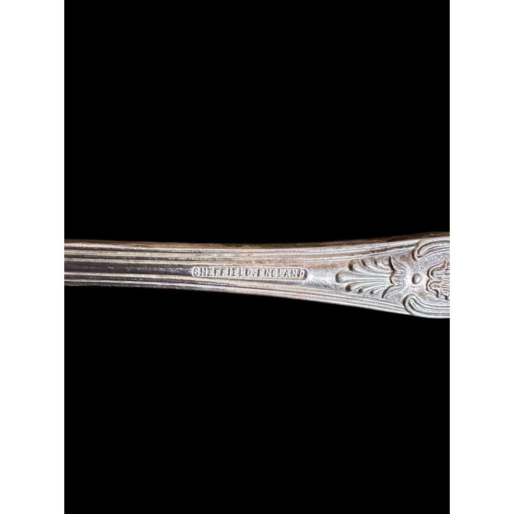 Vintage S.G. Sheffield, RATTAIL Silver Plate, EPNS A1 Raised Fruit Serving Spoon